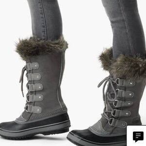 SOREL Joan of Arctic Insulated Waterproof Winter Boots Gray women's size 7.5